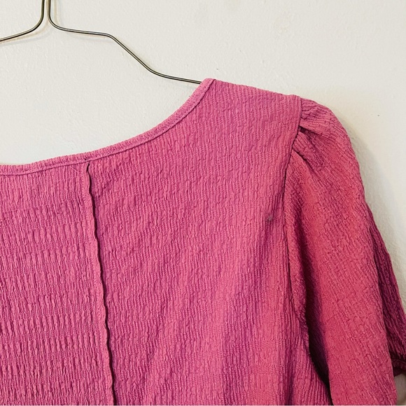 NWT Tie Detail Raspberry Pink Top - Picture 7 of 7